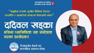 पछील्लो समय चर्चामा रहेका ददिवल खड्काले एनआरएनए एशिया प्याशिफिक उप-संयोजक पदमा उम्मेद्वारी दिने ।
