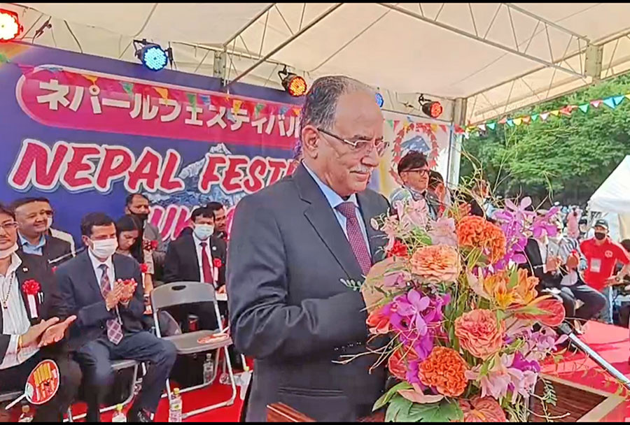 जापानको फुकुओकामा आयोजित नेपाल फेस्टिबलको उद्घाटन गर्दै प्रचण्डले भने विदेशमा रहेका नेपालीलाई मतदानको अधिकार दिनेबारे छलफल भइरहेको छ